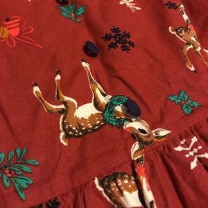 Reindeer print Christmas dress